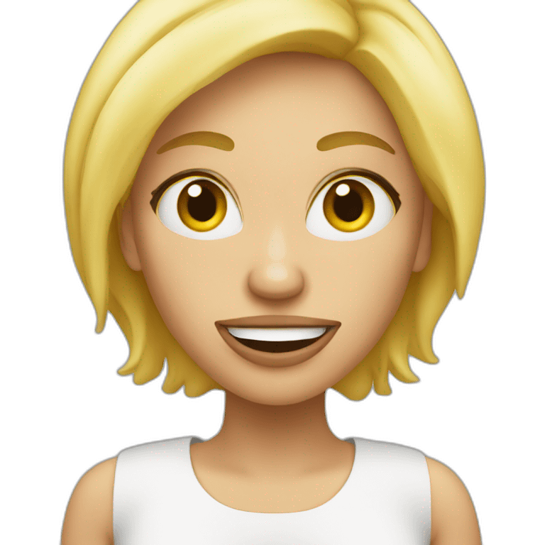 blond crazy woman emoji