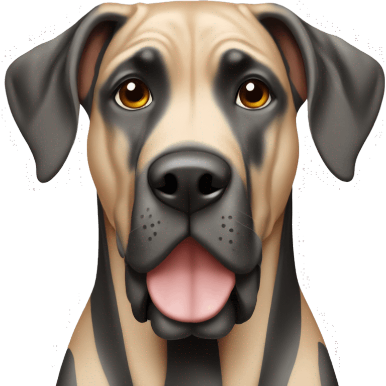 Great dane with orangish tan and black stripes emoji