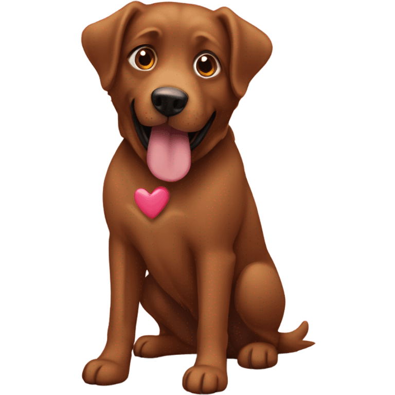 I love you brown dog emoji