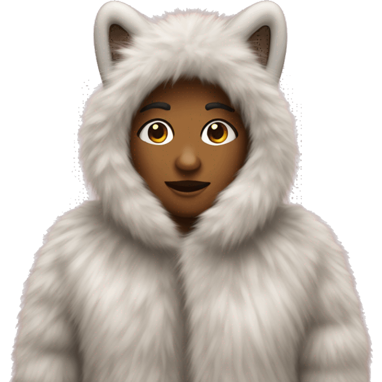 Fur coat emoji