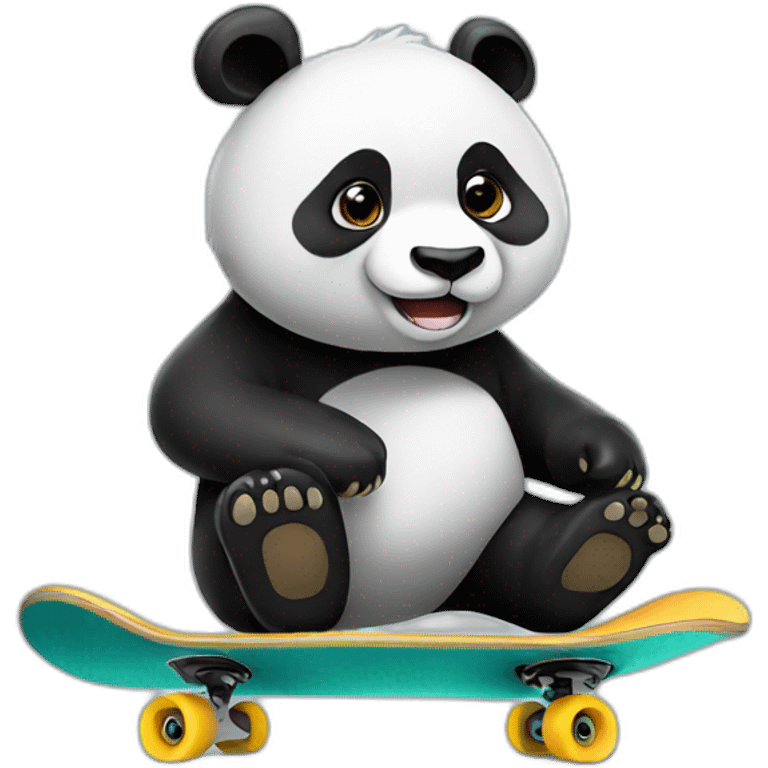 Panda on skateboard emoji