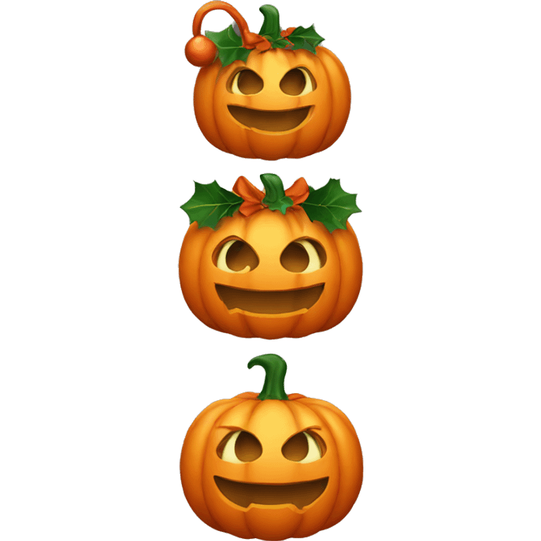 Christmas pumpkin emoji