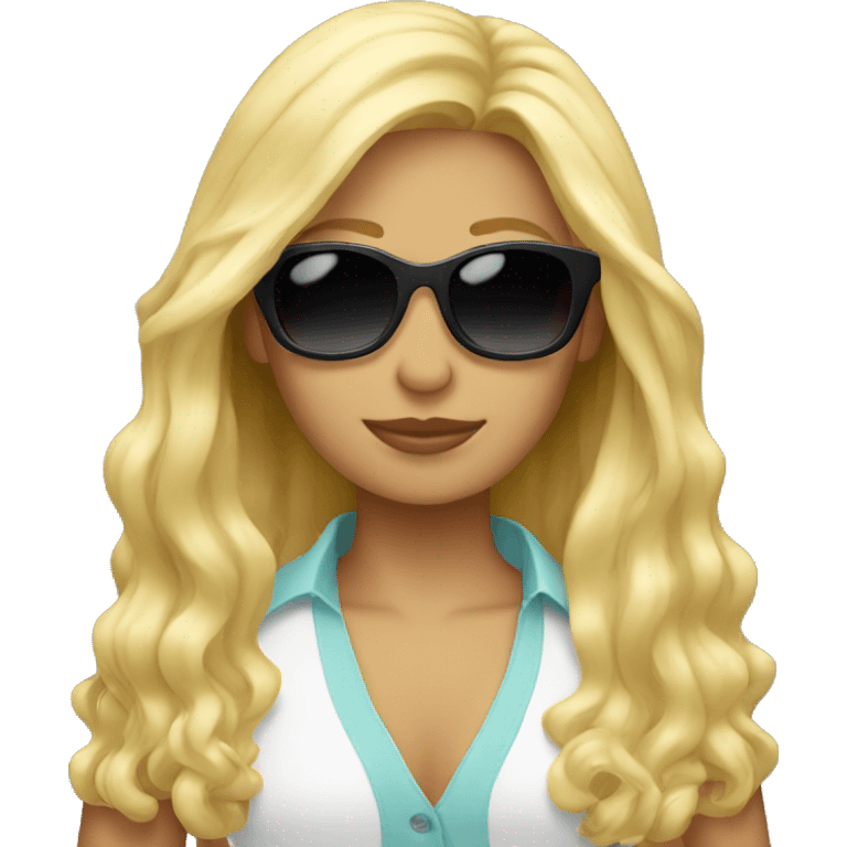 blonde sunglasses emoji