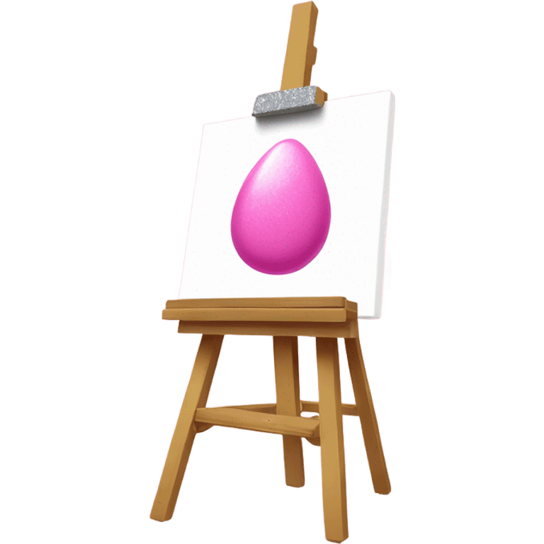 Pink paint easel with glitter  emoji