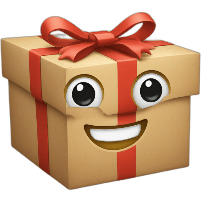 gift box with smile emoji