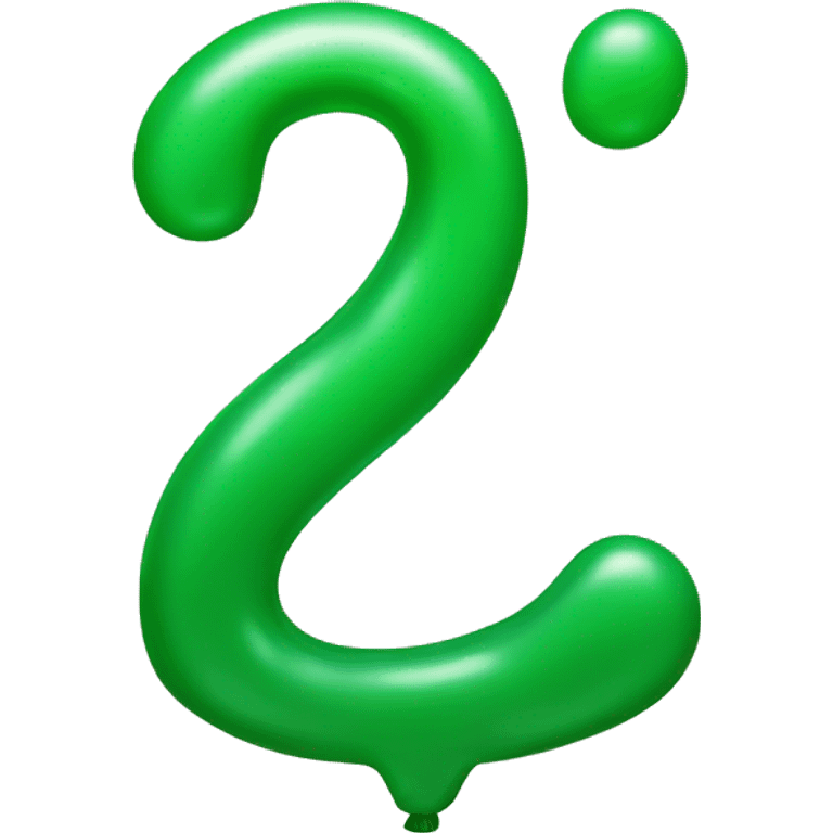 Green balloon number 4 emoji