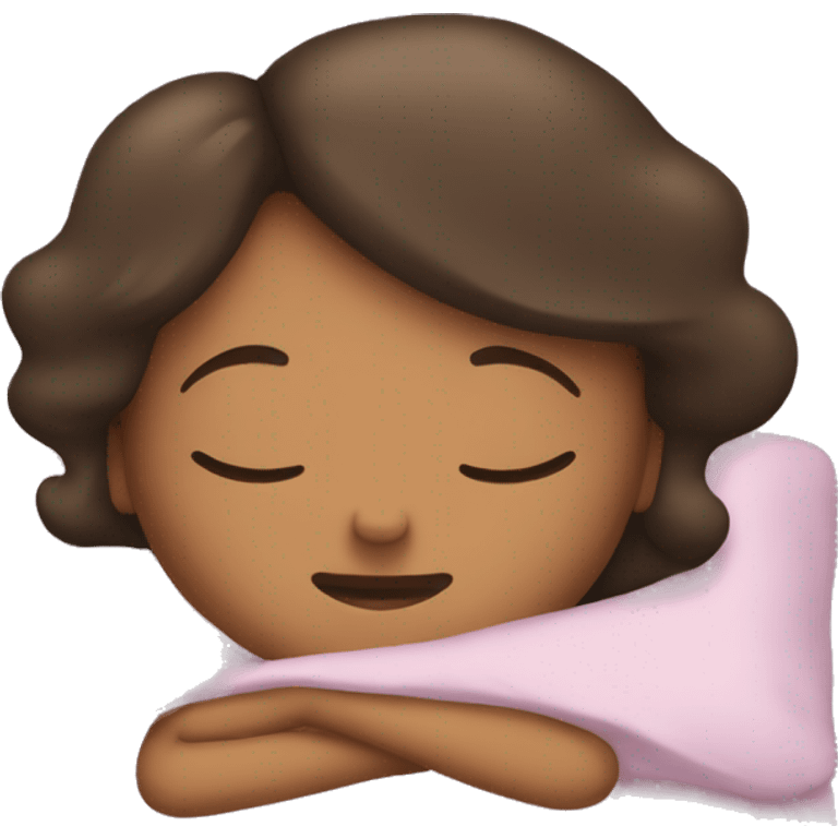 The girl is sleeping in bed emoji