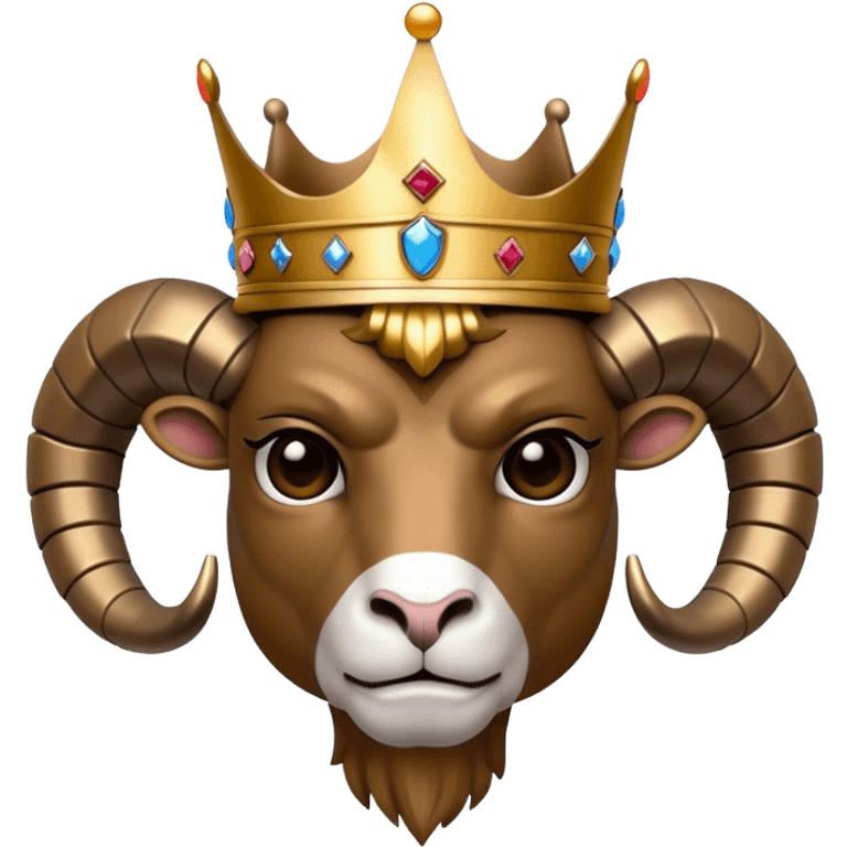 A terminator style Ram  king emoji