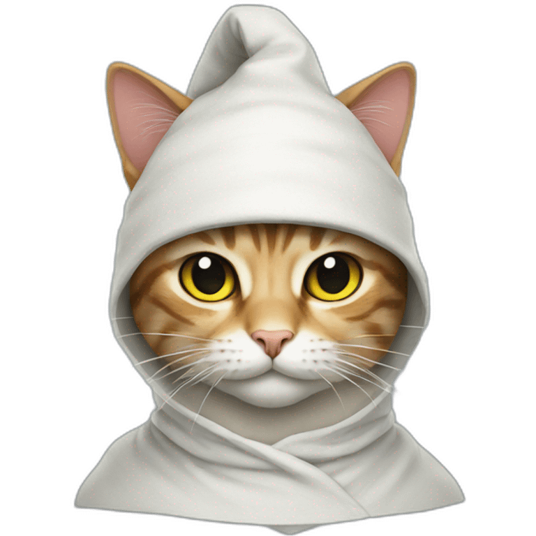 Cat in ninja hat emoji