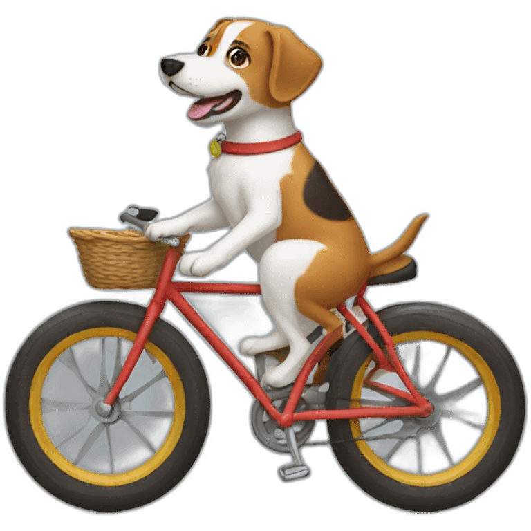 Dog drive a cycle emoji