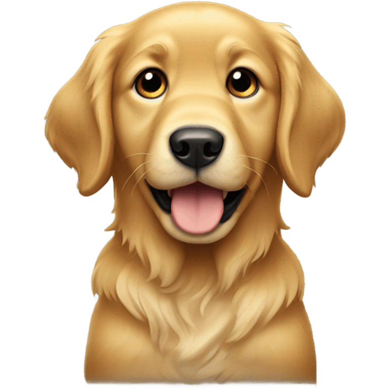 Puppy golden retriever that’s a spy emoji