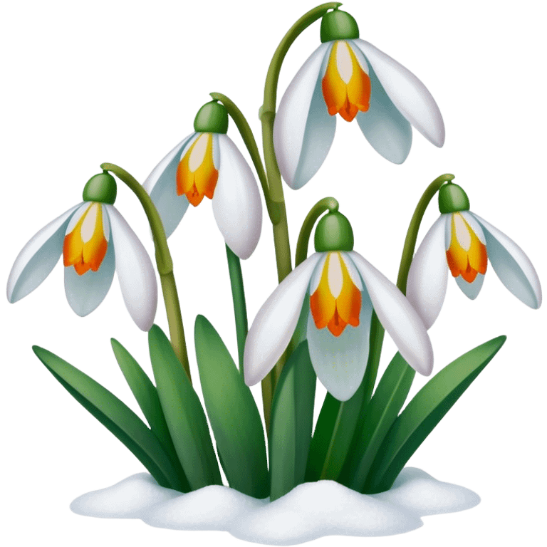 multicolored snowdrops emoji