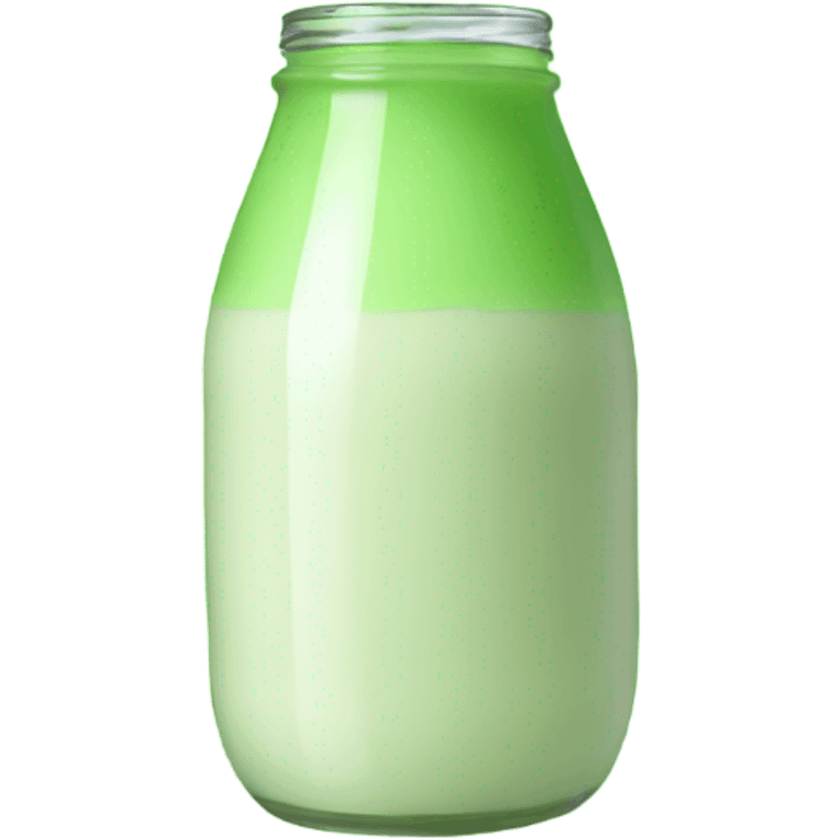 Green milk  emoji