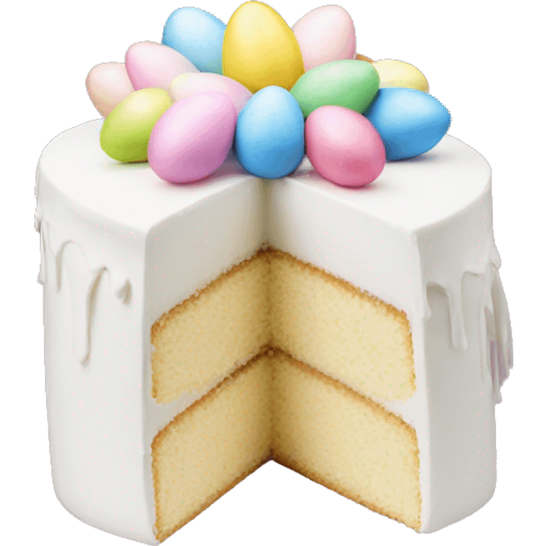 Easter white cake emoji