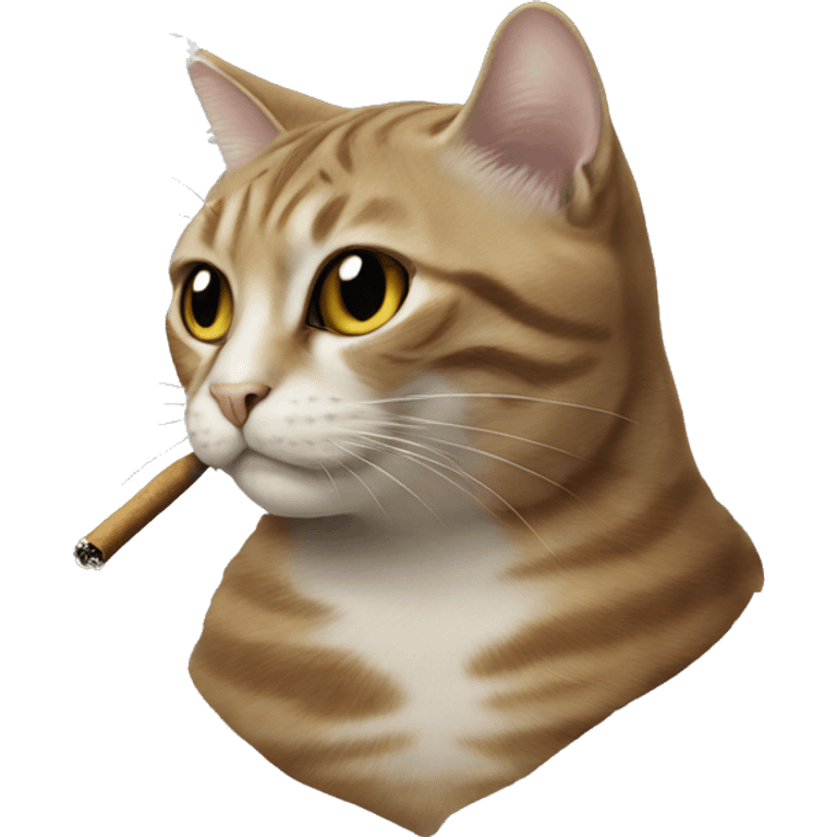 cat smoking emoji