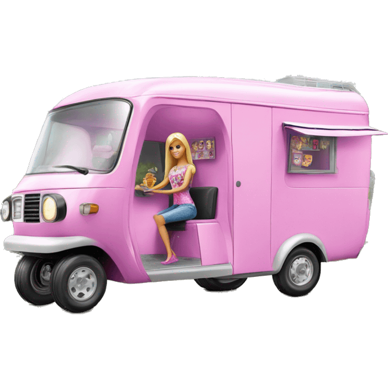 Barbie dream house Caravan motorbike tuk tuk  emoji