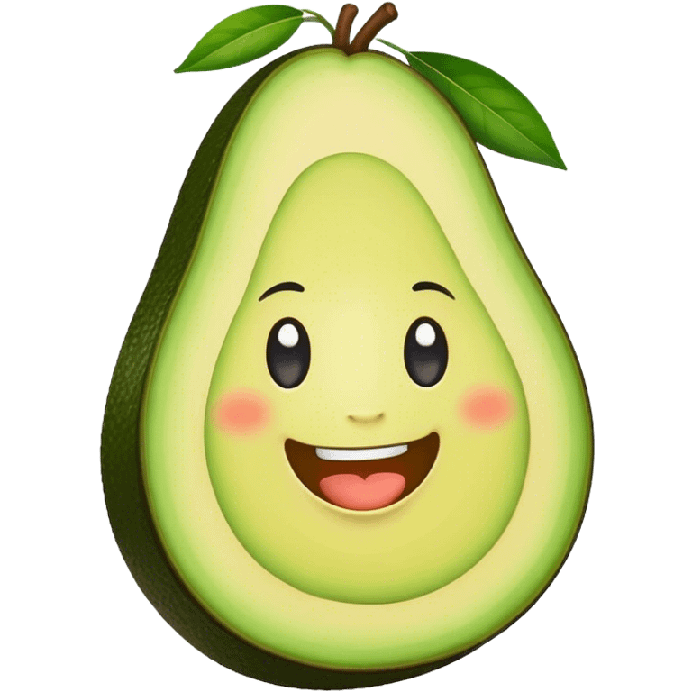 Un aguacate con cara emoji