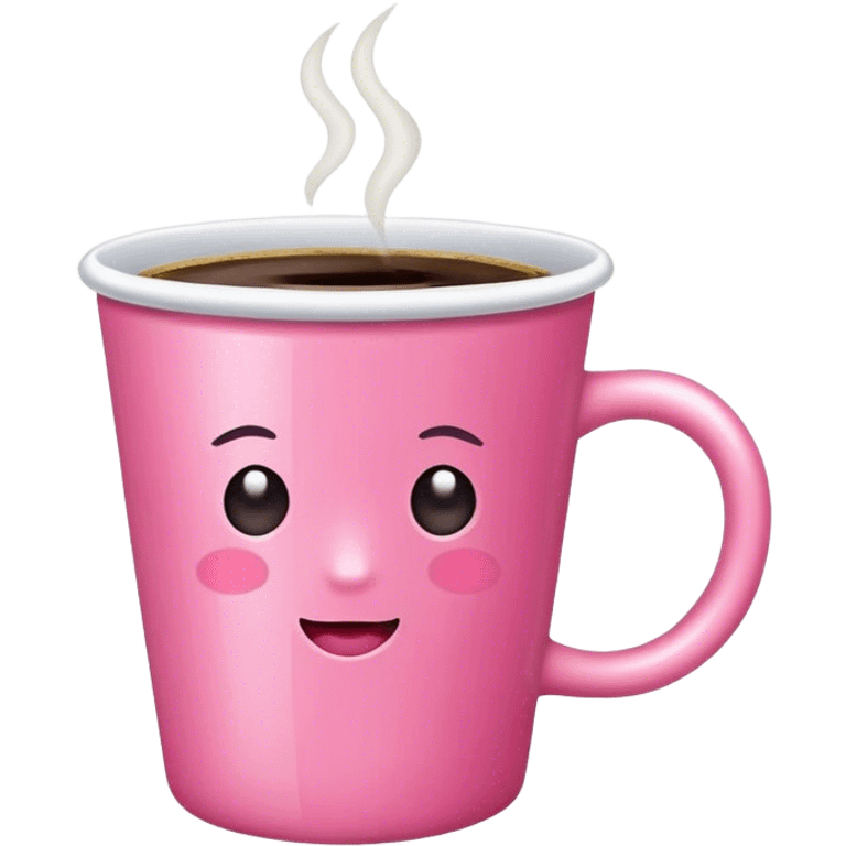 Pink coffee emoji