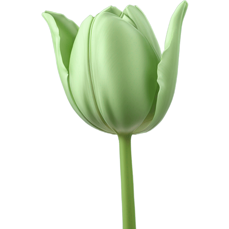 Sage green tulip emoji