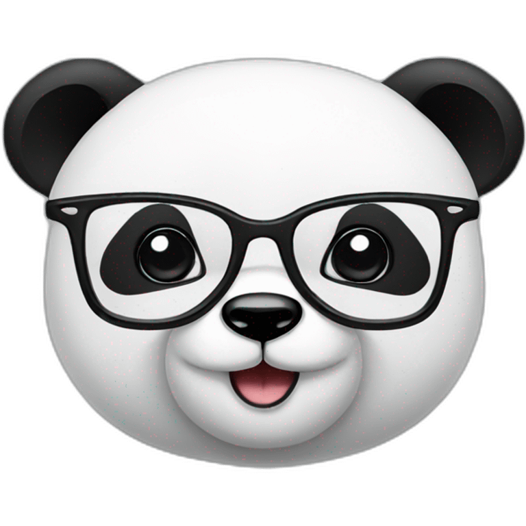 panda wearing glasses emoji