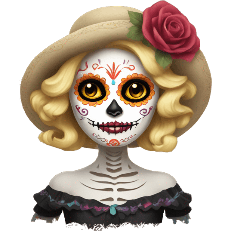 dia de muertos catrina rubia emoji