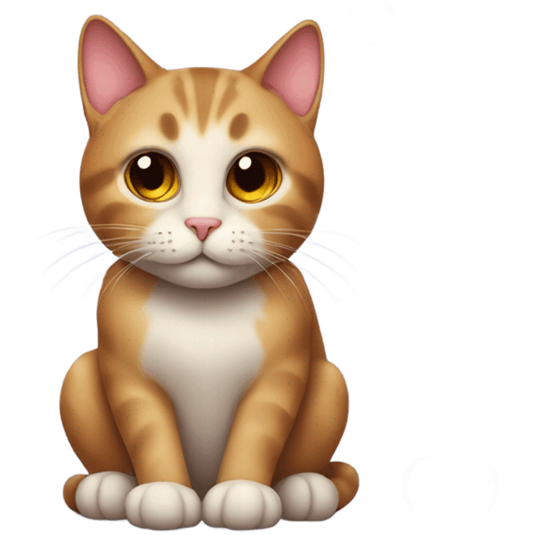 Cat sitting on a red heart  emoji