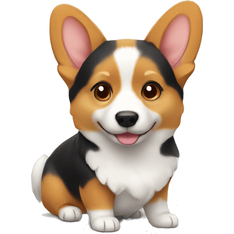 Tri color corgi  emoji