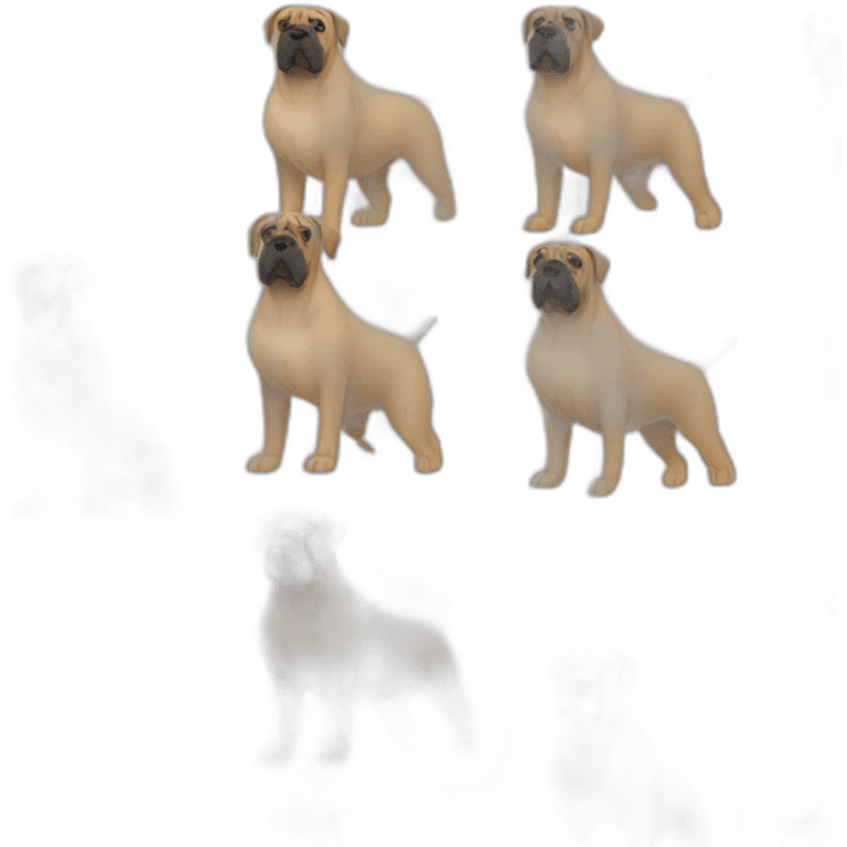 dog Cane Corso color fawn full body emoji