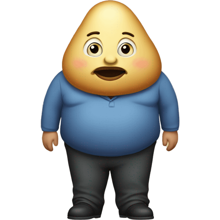 fat human full person with a potato as a head emoji