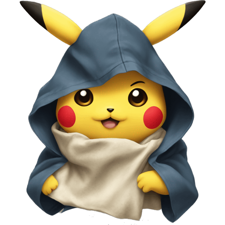 pikachu with a hoddy emoji