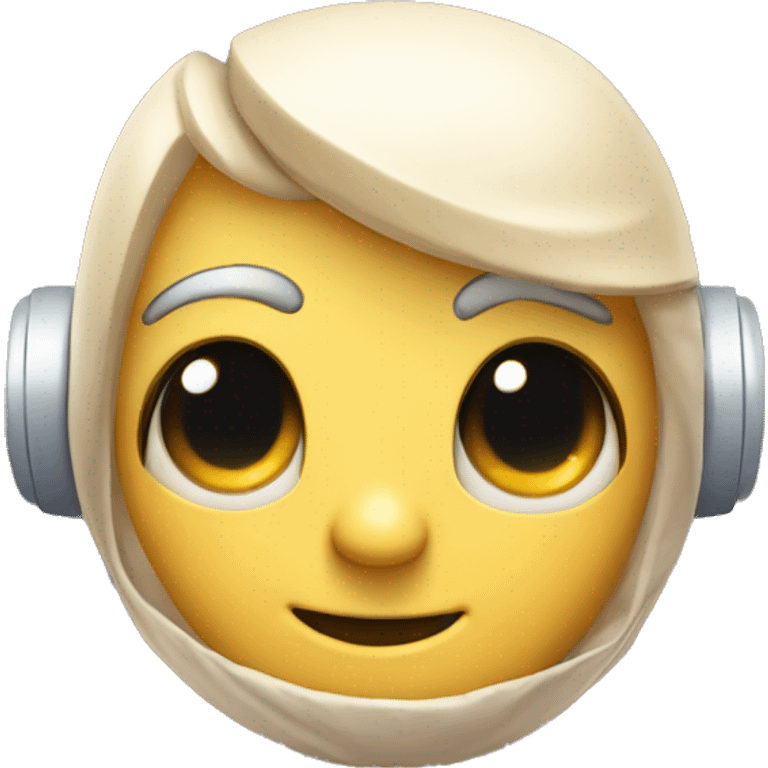 Cute and friendly chatbot character emoji