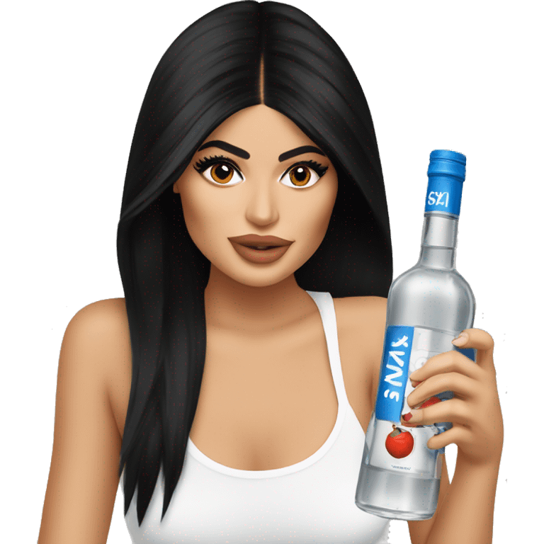 Kylie Jenner drinking vodka emoji