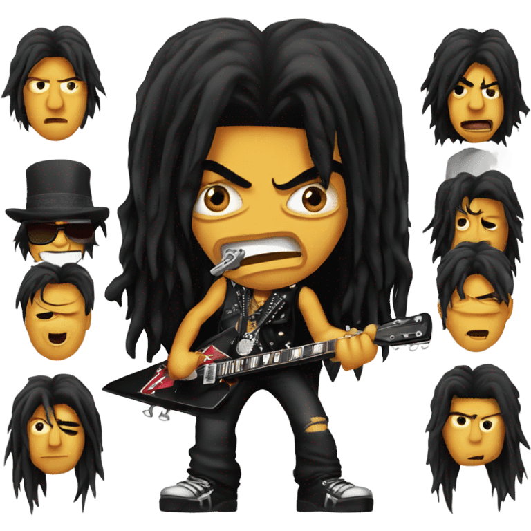 Slash from Guns'N'Roses face emoji