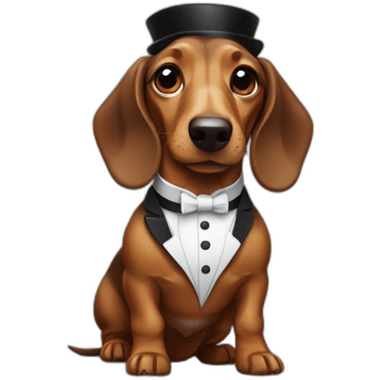 dachshund butler emoji