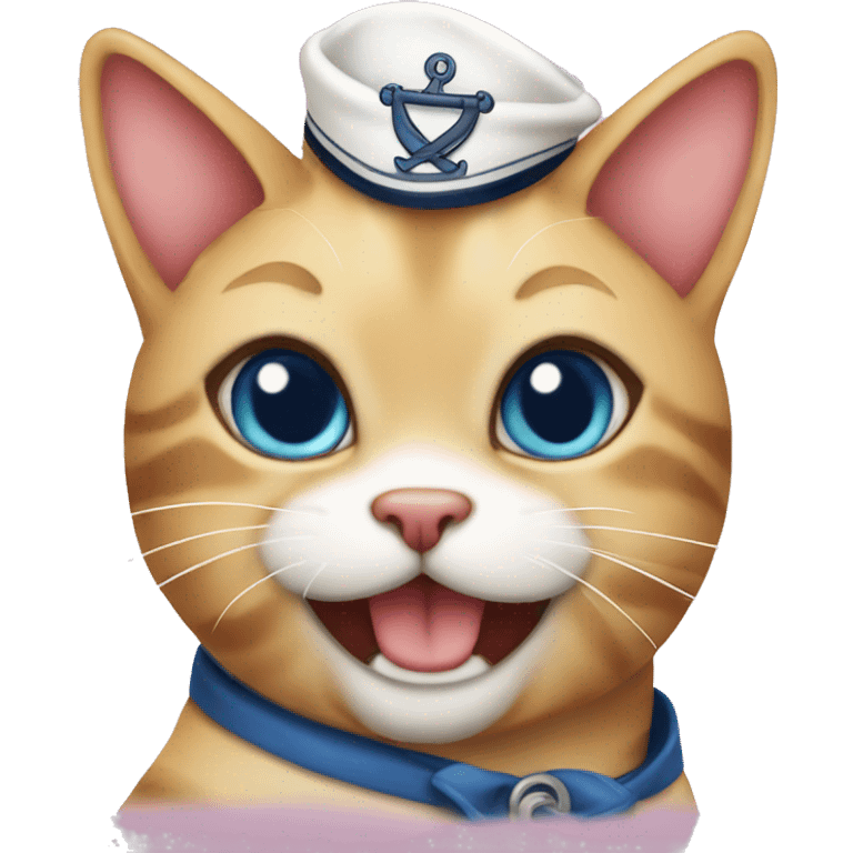 sailor cat birthday emoji