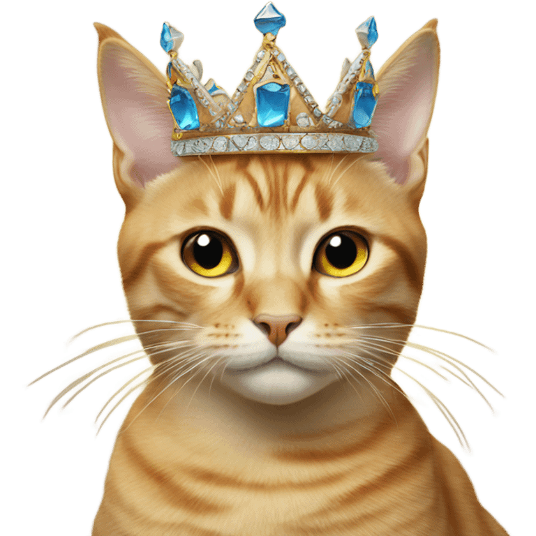 Cat wearing a crown emoji