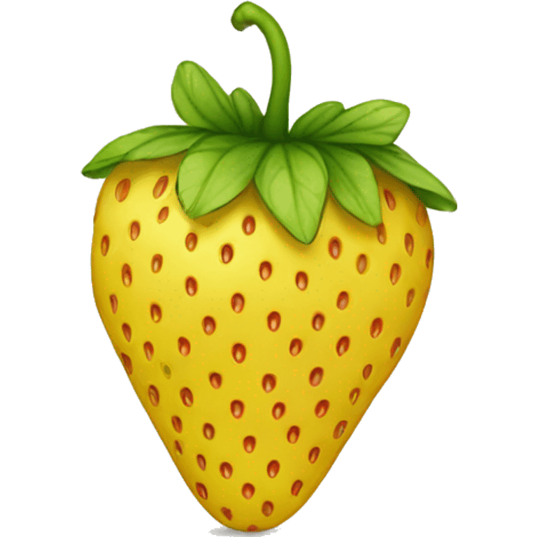 Yellow strawberry emoji