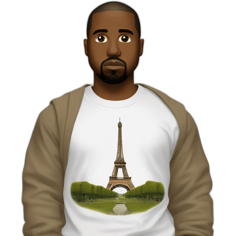 Kanye west with eiffel tower emoji