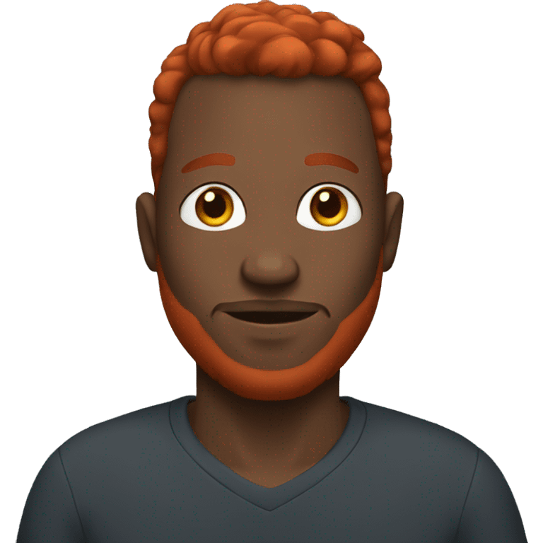 Black man with red hair and red beard emoji