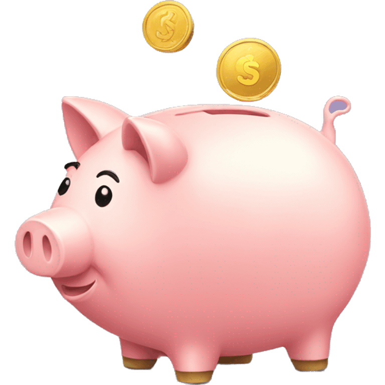 Piggy bank with coin emoji