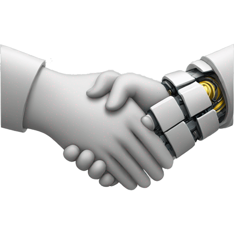 human and robot handshake emoji