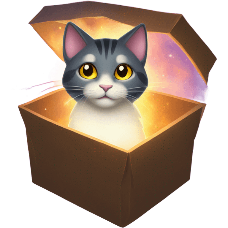 Master of the Box (but a magic all powerful cat in a box) emoji