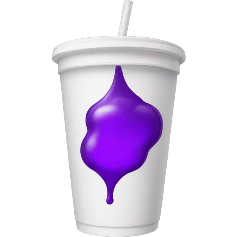 styrofoam cup with a purple liquid inside emoji