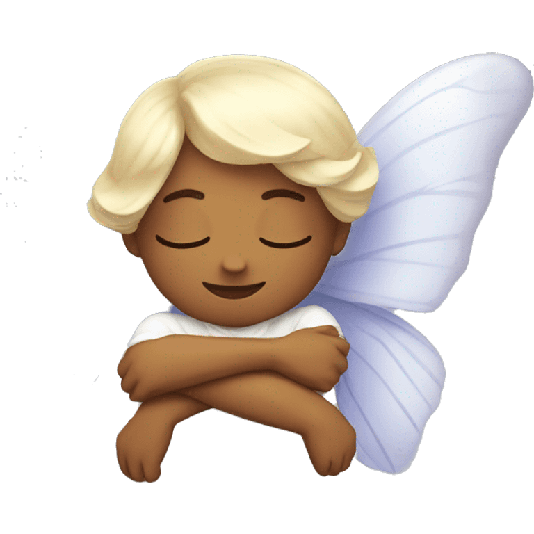 butterfly angel hug emoji