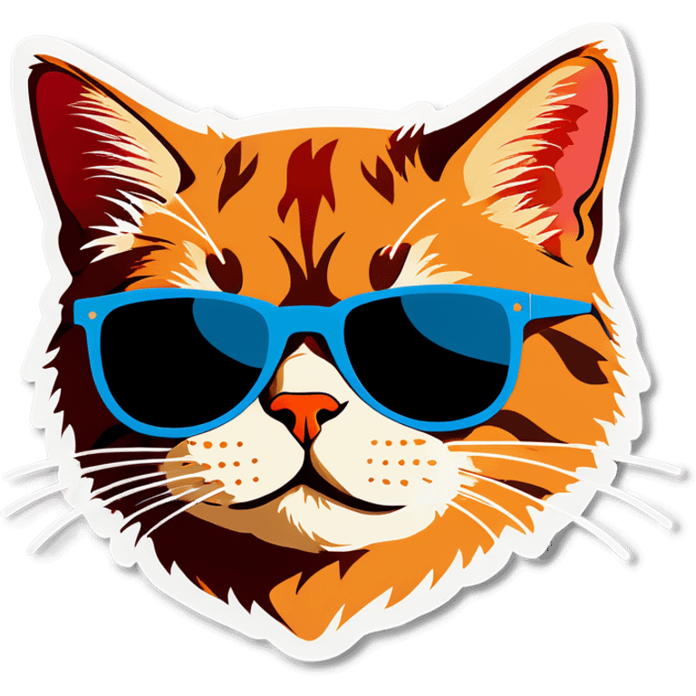 Cat with sunglasses emoji