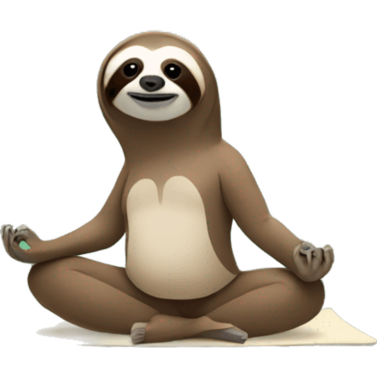 Yoga sloth emoji