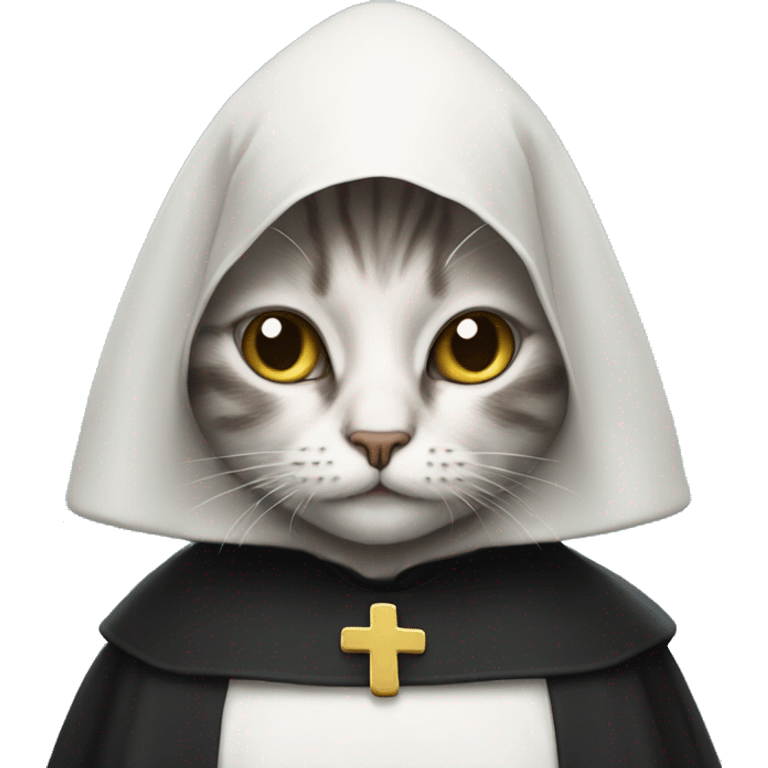 Cat dressed as nun emoji