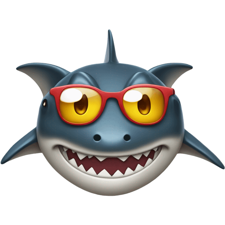 Tiburón con lentes emoji