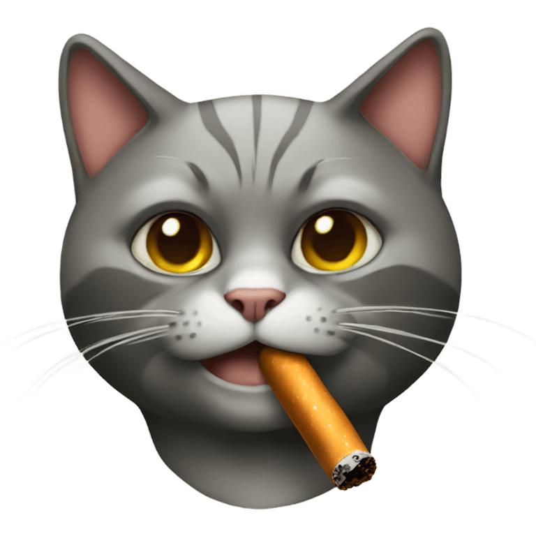 cat smoking emoji