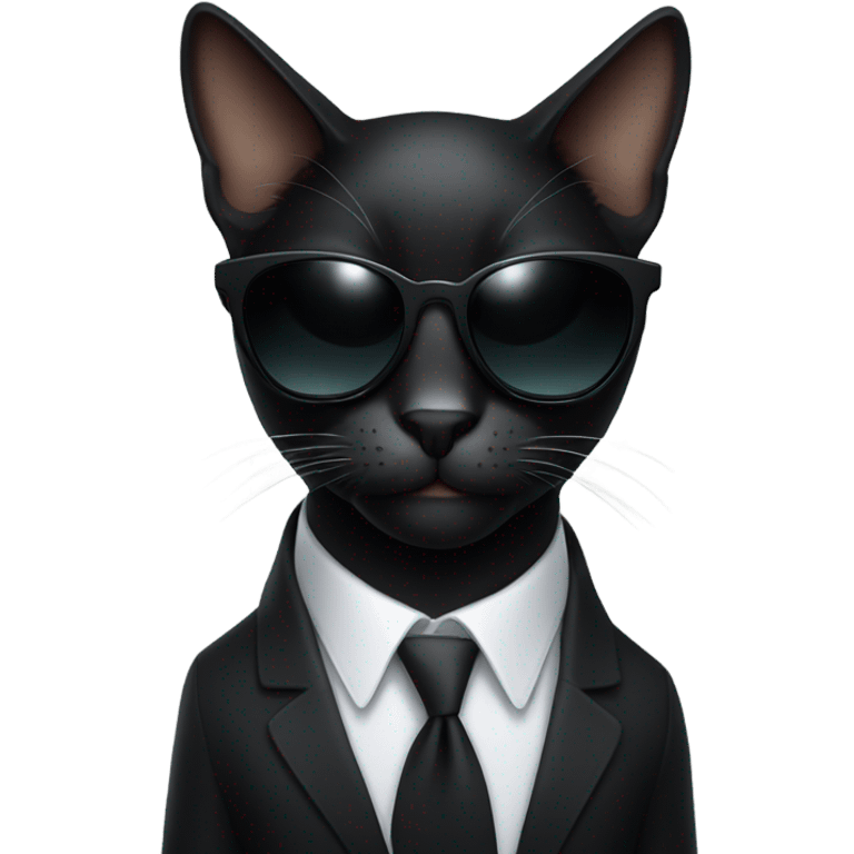 Black cat with sunglasses emoji